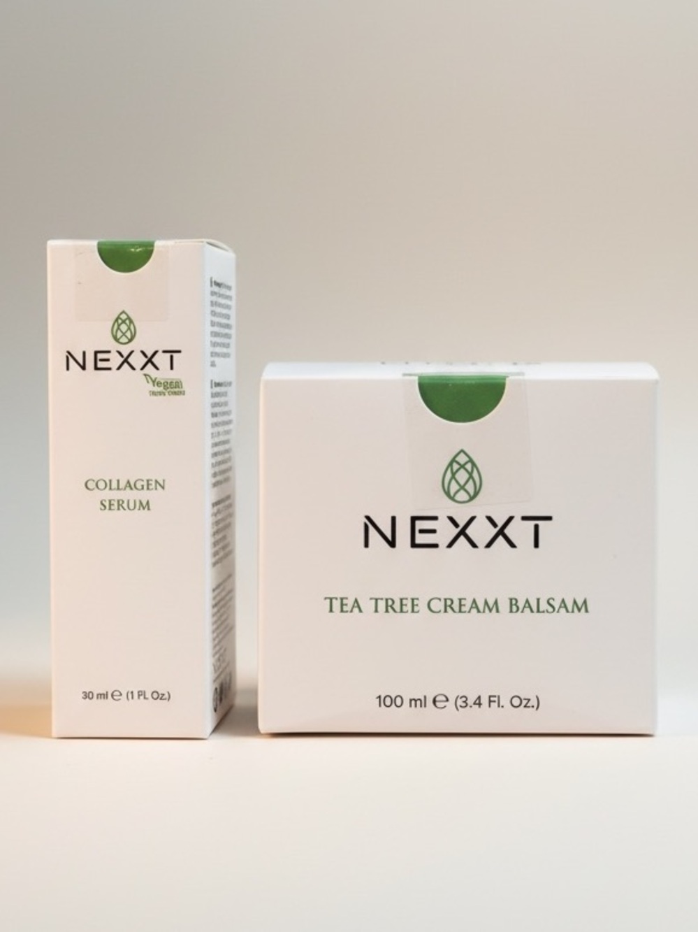 NIB 2fer NEXXT Tea Tree Cream Balsam & Collagen Serum